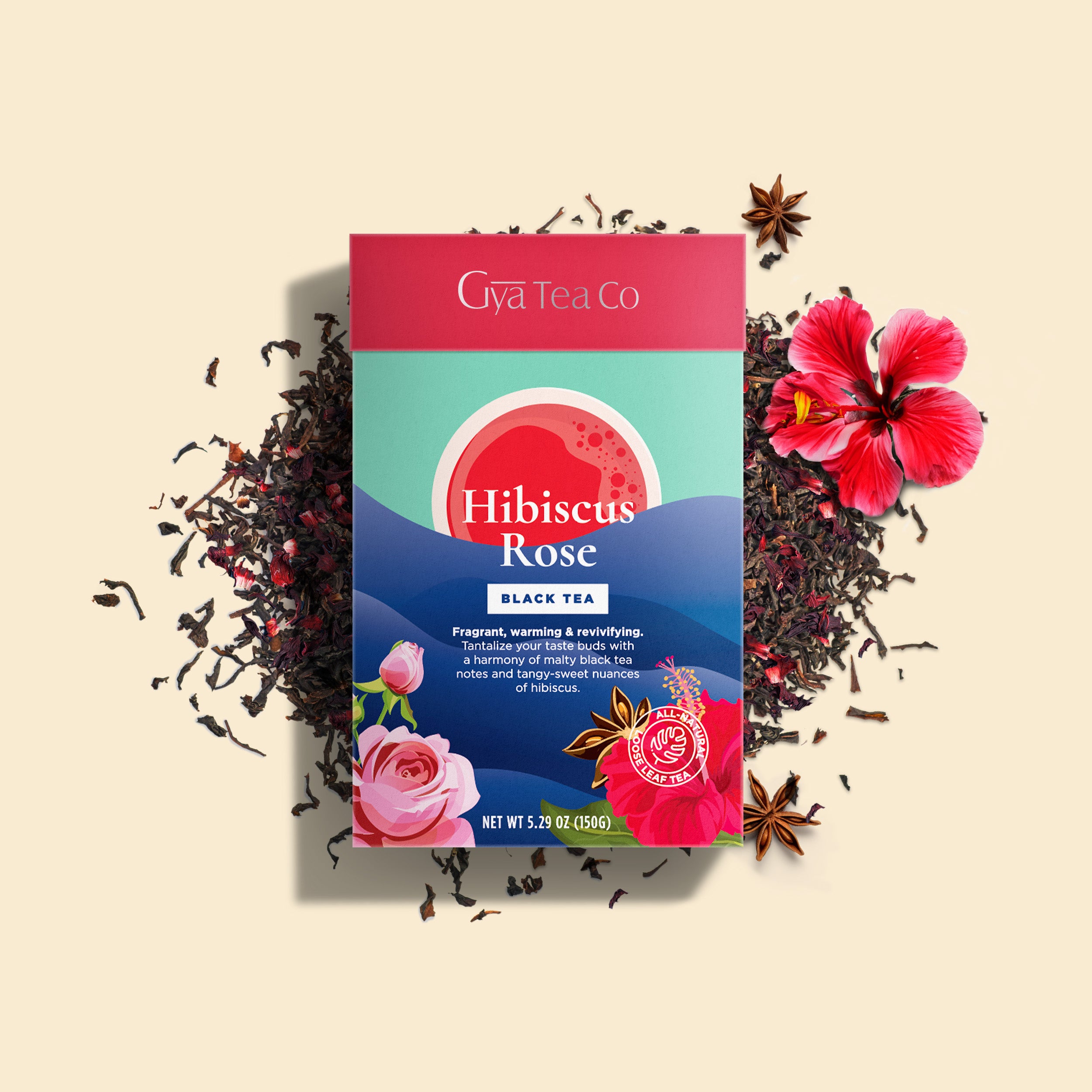 Hibiscus Rose Loose Leaf Black Tea 5.29oz – Gya Tea