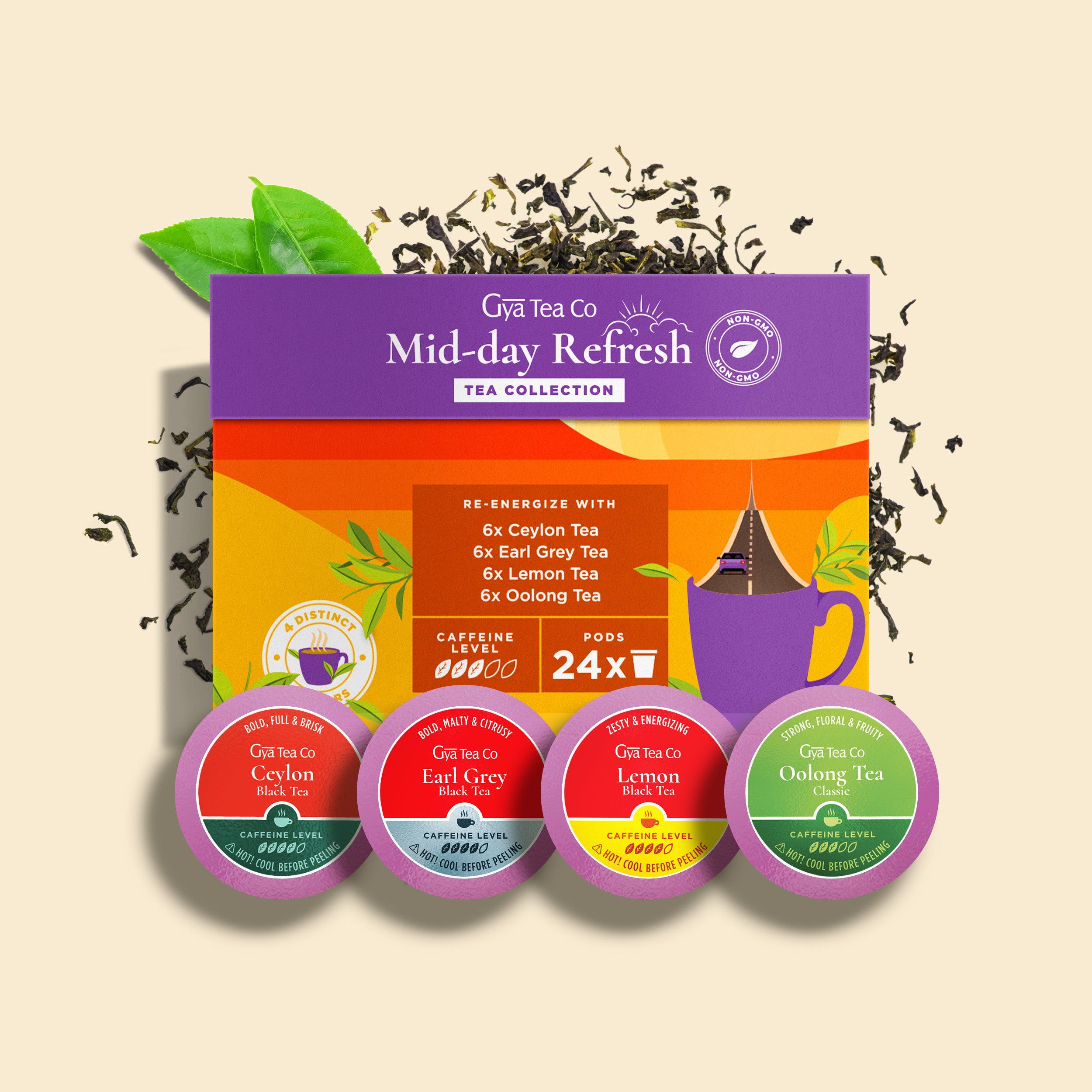 Refresh With Tea Mid-Day Refresh Tea K-Cup Collection 24 Pods (4 Flavors) – Gya Tea